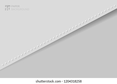 Abstract presentation template paper sheet overlap gaay and white color background. Vector illustration