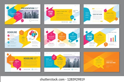 Abstract Presentation Templates, Infographic Color elements Template design set for Brochures, flyer, leaflet, magazine, card, annual report, Website design, Webpage, social networks, talk bubbles