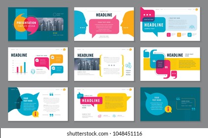Abstract Presentation Templates, Infographic elements Template design set for Brochures, flyer, leaflet, magazine, invitation card, annual report, Questions and Answers, social networks, talk bubbles 