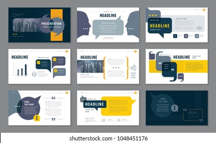 Abstract Presentation Templates, Infographic elements Template design set for Brochures, flyer, leaflet, Website design, Webpage, annual report, Questions and Answers, social networks, talk bubbles 