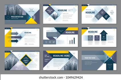 Abstract Presentation Templates, Infographic elements Template design set for Brochures, flyer, leaflet, magazine, Geometric Gray Arrow Background vector, Forward target business concept