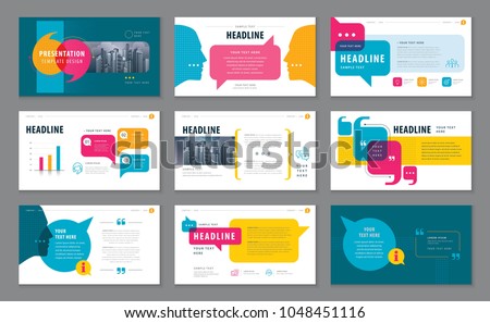 Abstract Presentation Templates, Infographic elements Template design set for Brochures, flyer, leaflet, magazine, invitation card, annual report, Questions and Answers, social networks, talk bubbles 