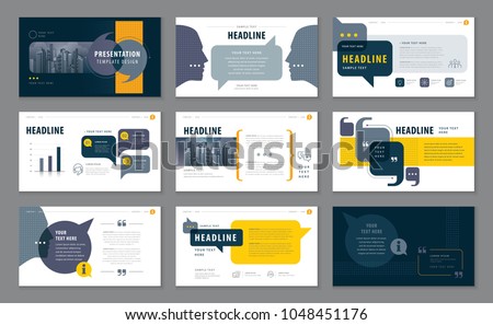 Abstract Presentation Templates, Infographic elements Template design set for Brochures, flyer, leaflet, Website design, Webpage, annual report, Questions and Answers, social networks, talk bubbles 