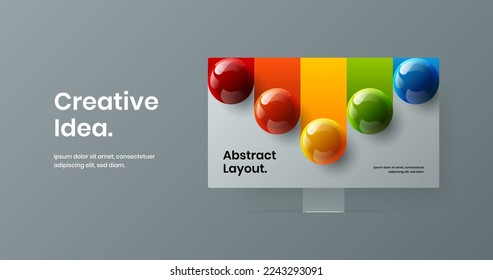 Abstract presentation vector design concept. Unique display mockup site screen illustration.