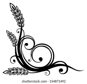 Abstract pretzel decoration. Vector design element.