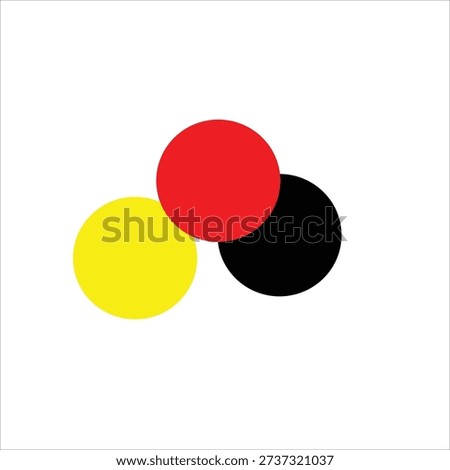 Abstract Primary Color Circles Overlapping on Light Background