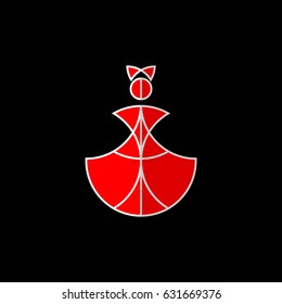 Abstract princess or fairy vector logo.