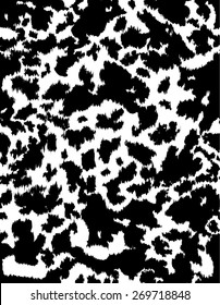 Abstract print animal calf seamless pattern in black and gold - vector