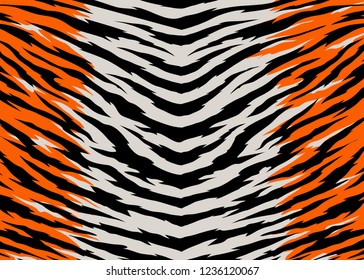 Abstract print animal pattern. Zebra, tiger stripes vector