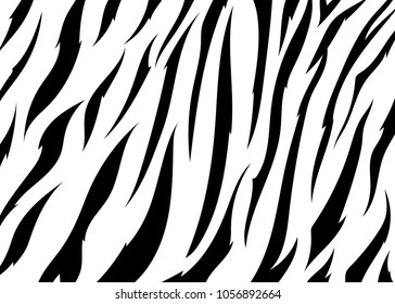 Abstract print animal seamless pattern. Zebra, tiger stripes vector