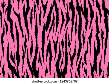 Abstract print animal seamless pattern. Zebra, tiger stripes vector