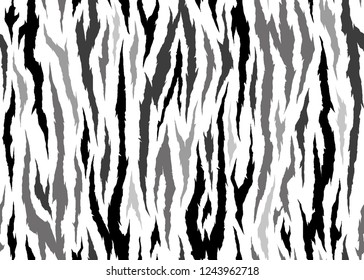 Abstract print animal seamless pattern. Zebra, tiger stripes vector