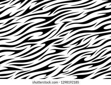 Abstract print animal seamless pattern. Zebra, tiger stripes vector