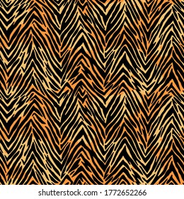 Abstract print animal seamless pattern. Tiger skin. Fur texture