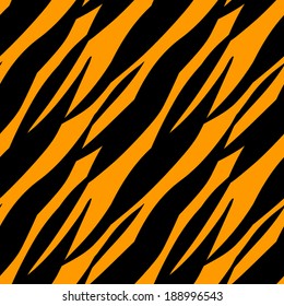 Abstract print animal seamless pattern. Tiger stripes skin - vector 