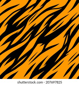 Abstract print animal seamless pattern. Zebra, tiger stripes. Striped repeating background texture. Fabric design. Wallpaper - vector 