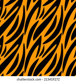 Abstract print animal seamless pattern. Zebra, tiger stripes. Striped repeating background texture. Fabric design. Wallpaper - vector 