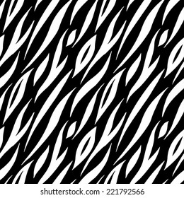 Abstract print animal seamless pattern. Zebra, tiger stripes. Striped repeating background texture. Cloth design. Wallpaper 