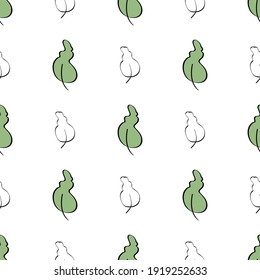 Abstract print with leaves. Cute vector leaf seamless pattern. An elegant beautiful natural ornament for fabric, packaging and textiles. Vector.