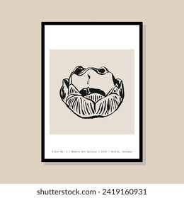 Abstract print poster design template. Hand drawn minimal design for wallpaper, wall decor, print, postcard, cover, template, banner.