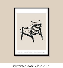Abstract print poster design template. Hand drawn minimal design for wallpaper, wall decor, print, postcard, cover, template, banner.