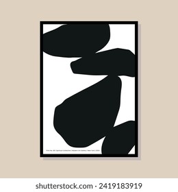 Abstract print poster design template. Hand drawn minimal design for wallpaper, wall decor, print, postcard, cover, template, banner.
