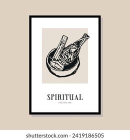Abstract print poster design template. Hand drawn minimal design for wallpaper, wall decor, print, postcard, cover, template, banner.