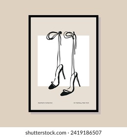 Abstract print poster design template. Hand drawn minimal design for wallpaper, wall decor, print, postcard, cover, template, banner.