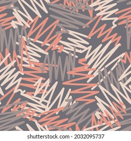imprenta abstracta sin fisuras en colores suaves. líneas de zigzag con superposición caótica.Ilustración vectorial para celebración, fiesta, vacaciones, invitación y Su proyecto. Estilo Creativo Moderno.