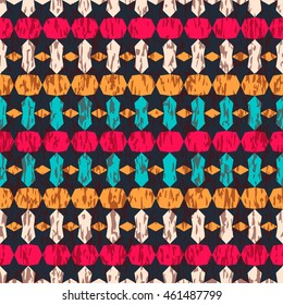 Abstract print template for fabric and paper with stars. Colorful vector pattern. 