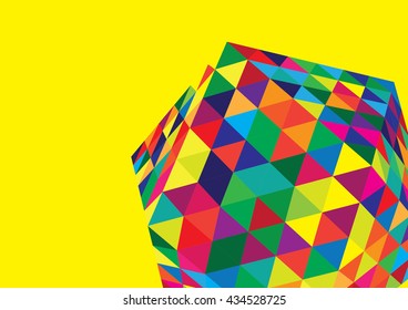 Abstract prism color and creative geometric with hexagonal geometric pattern background. Vector illustration.