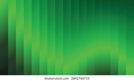Abstract prism gradient background with vertical stripes in green and lime