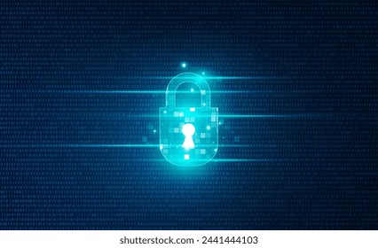 Abstract private key in digital futuristic digital number technology background Hitech communication concept innovation background,  vector design 