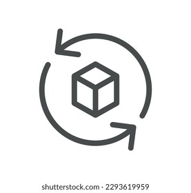 Abstract product related icon outline and linear vector.