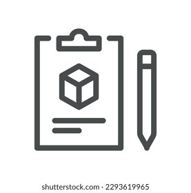 Abstract product related icon outline and linear vector.