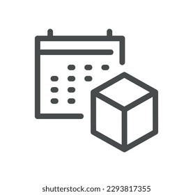 Abstract product related icon outline and linear vector.