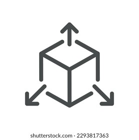 Abstract product related icon outline and linear vector.