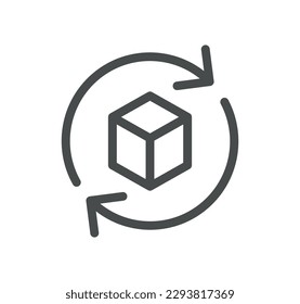 Abstract product related icon outline and linear vector.