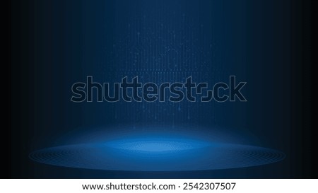 Abstract product showcase technology background Hi-tech communication concept, technology, digital business, innovation, science fiction scene vector illustration with copy-space.