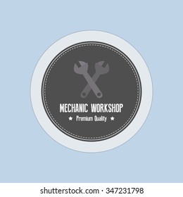 Abstract profession label on a white background