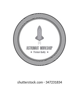 Abstract profession label on a white background