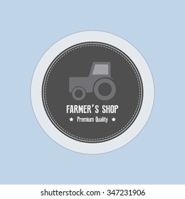 Abstract profession label on a white background