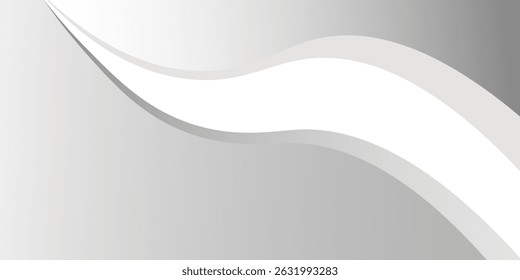 Abstract professional background design, off white gradient. Professional gradient banner vector background. White abstract background. Minimal white background with gradient curve vector wallpaper