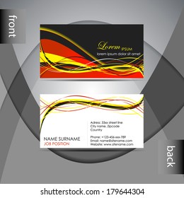 Abstract professional business card template or visiting card set/design for publishing, print and presentation