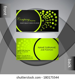 Abstract professional business card template or visiting card set/design for publishing, print and presentation 