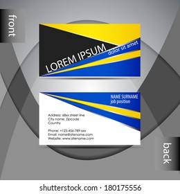 Abstract professional business card template or visiting card set/design for publishing, print and presentation 