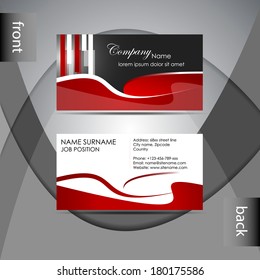 Abstract professional business card template or visiting card set/design for publishing, print and presentation 
