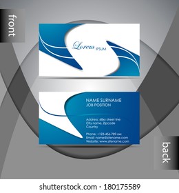 Abstract professional business card template or visiting card set/design for publishing, print and presentation 