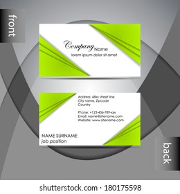 Abstract professional business card template or visiting card set/design for publishing, print and presentation 