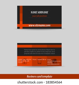 Abstract professional business card template or visiting card set/design for publishing, print and presentation 